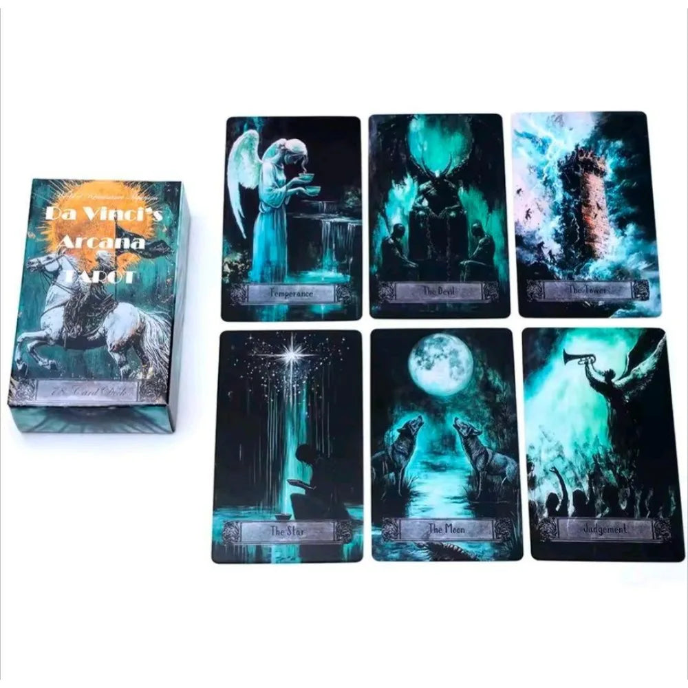 🎨 Da Vinci’s Arcana Tarot – Handcrafted 78-Card Deck Inspired by Renaissance Art and Leonardo Da Vinci’s Masterpieces