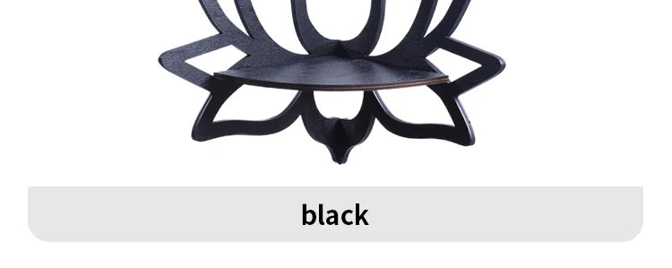 Wooden Lotus Aromatherapy Organizer – Hollow Decorative Rack with Essential Oil & Candle Holder for Wall-Mounted Corner Spaces
