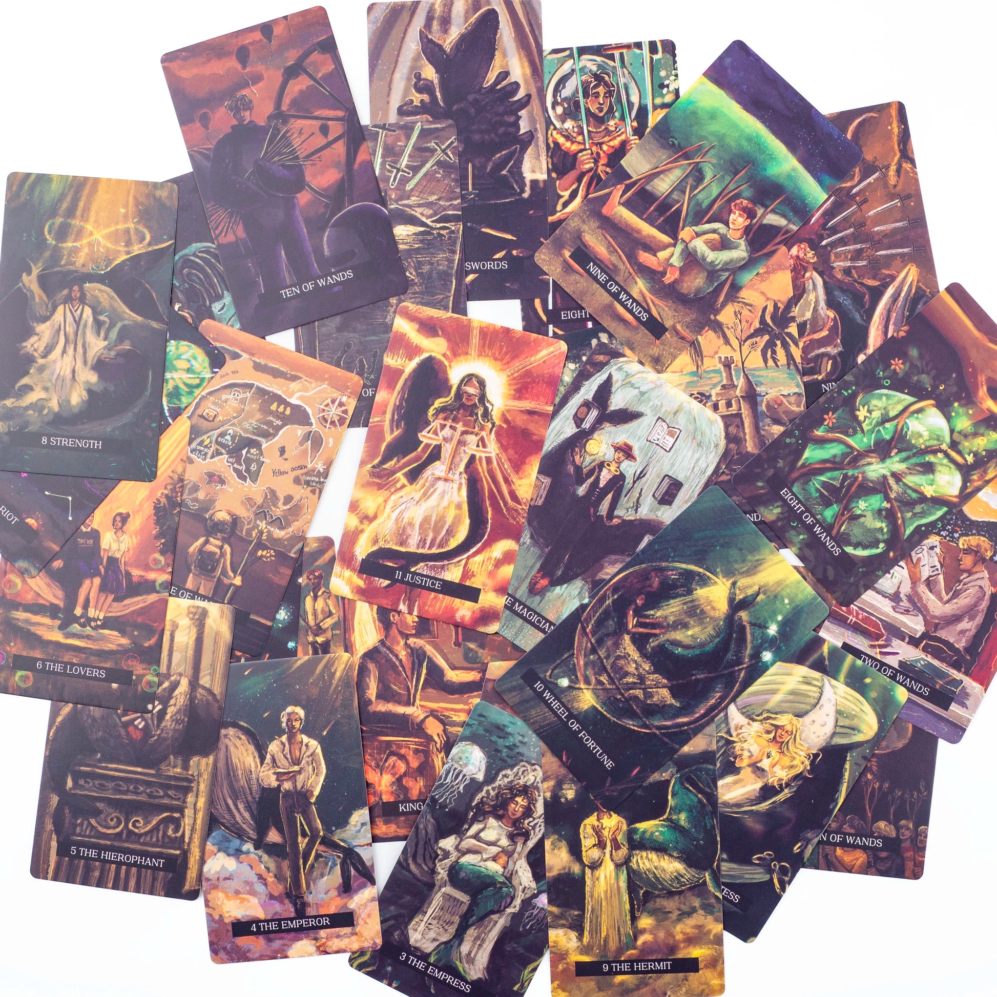 🃏 Wishes From The Whales Tarot Deck – 78-Card Deck Immersing You in a Fascinating Realm of Oceanic Spirits and Sea Creatures