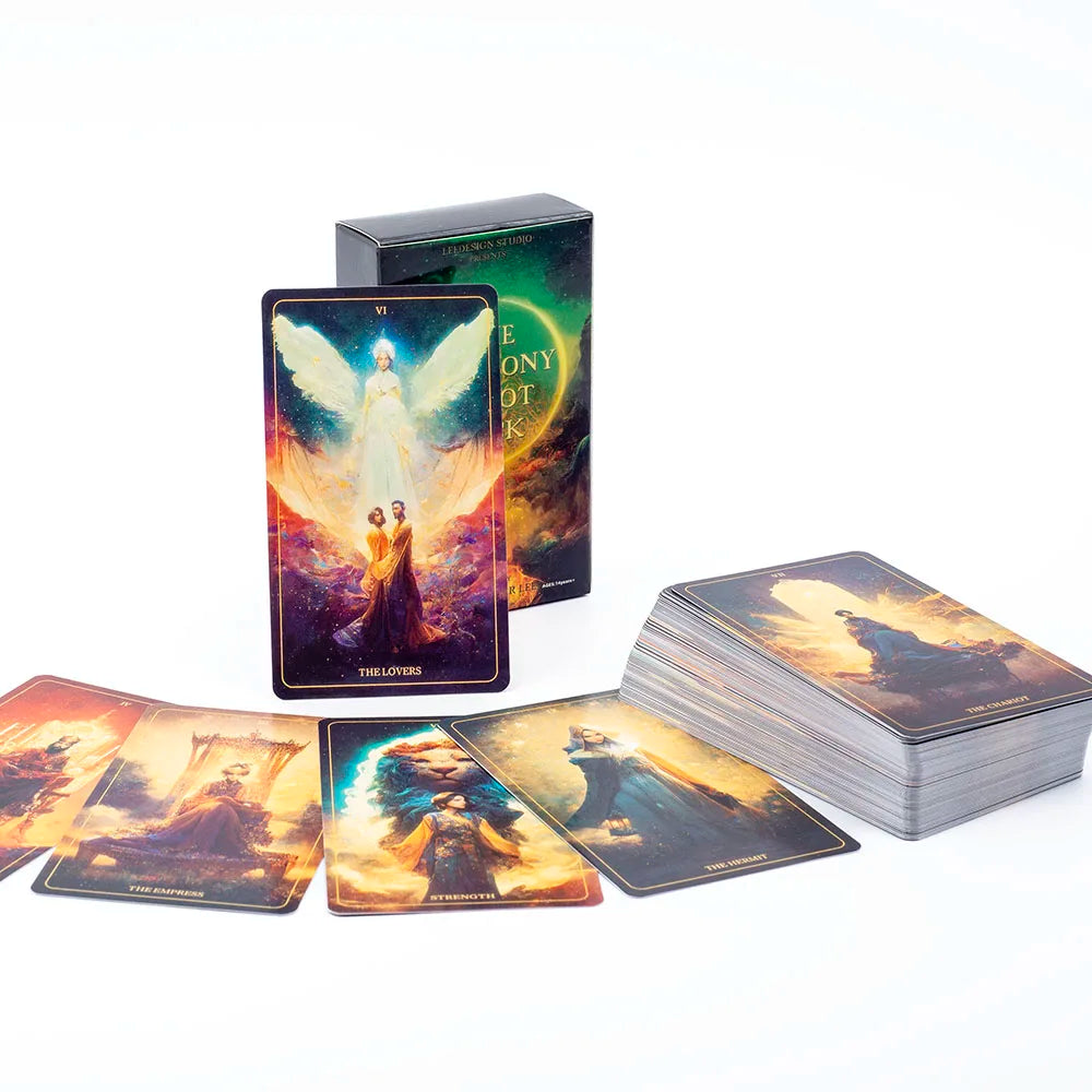 The Harmony Tarot Deck – 78-Card English Visions Divination Edition (10.3x6 cm) for Family Board Games and Spiritual Prophecy