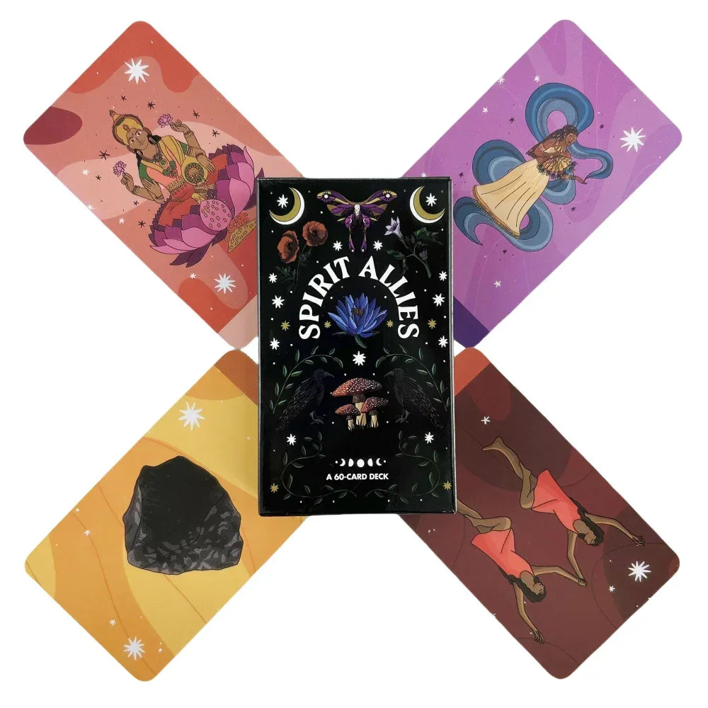 Spirit Allies Oracle Cards – 60-Card English Vision Edition for Divination, Spiritual Guidance & Party Board Games