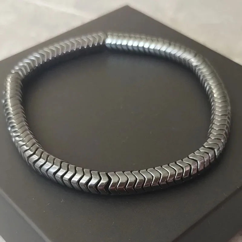 ✨ Men’s & Women’s Extra Strength Black & Copper Magnetic Hematite Bracelet – Powerful Healing & Energy Balance Jewelry