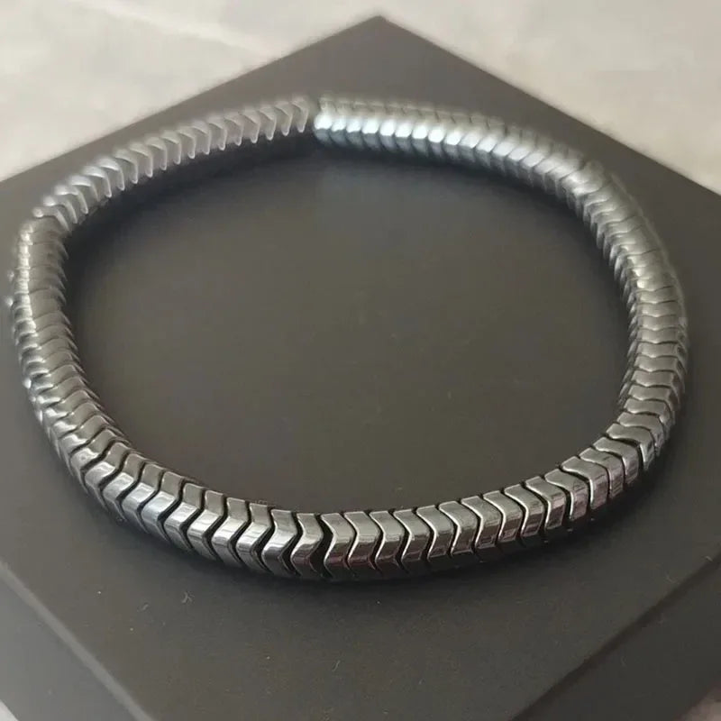 ✨ Men’s & Women’s Extra Strength Black & Copper Magnetic Hematite Bracelet – Powerful Healing & Energy Balance Jewelry A11
