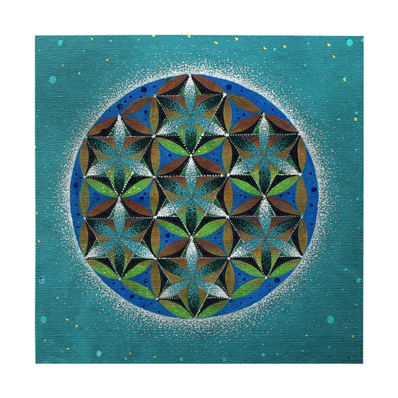 🃏 Black & Gold Flower of Life Tarot Tablecloth – Velvet Mandala Altar Cloth for Pagan Witchcraft, Divination & Galaxy-Inspired Oracle Card Readings ZB130