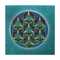 🃏 Black & Gold Flower of Life Tarot Tablecloth – Velvet Mandala Altar Cloth for Pagan Witchcraft, Divination & Galaxy-Inspired Oracle Card Readings ZB130