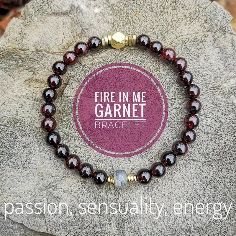 ✨ FIRE in ME Bracelet – Handmade Beaded Wrist Jewelry Infused with Maratha Energy for Passion, Romance & Healing Gift 20cm