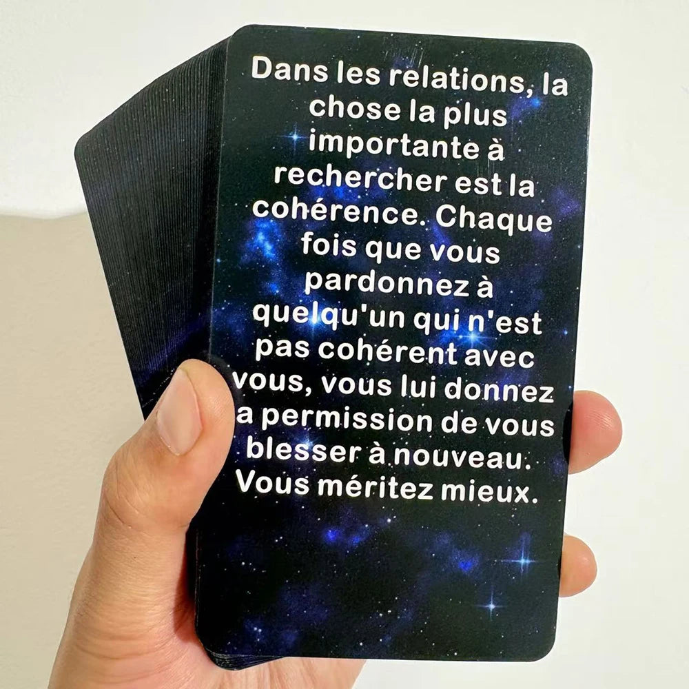 🔮 French Oracle Cards – Universe Messages Tarot Cards & Cosmic Wisdom Oracle Deck, 54 Cards, 12 × 7 cm