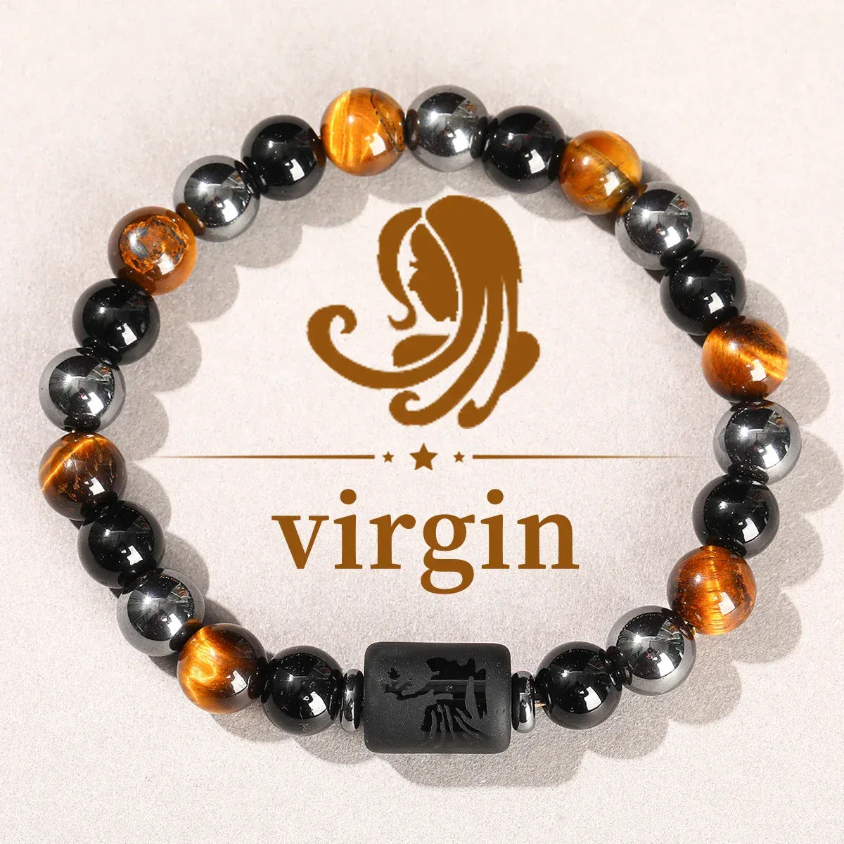 🌌 The "Cosmic Identity" Zodiac Bracelet: 12 Constellation Natural Stone Bangle for Men & Women 8.23-9.22