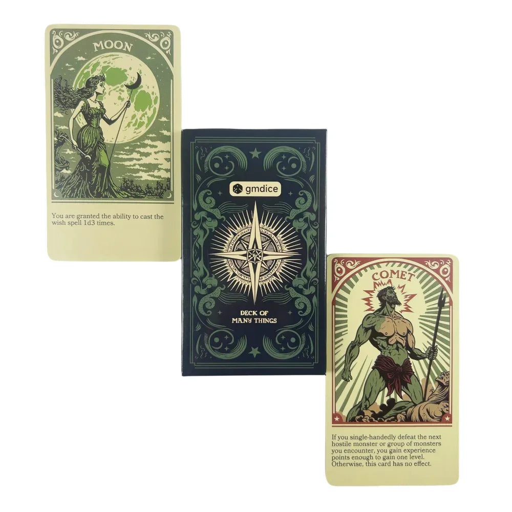 🌟 Deck of Many Things Oracle Cards – 22 Cards English Version Divination Edition Board Game Style for Fate & Fortune
