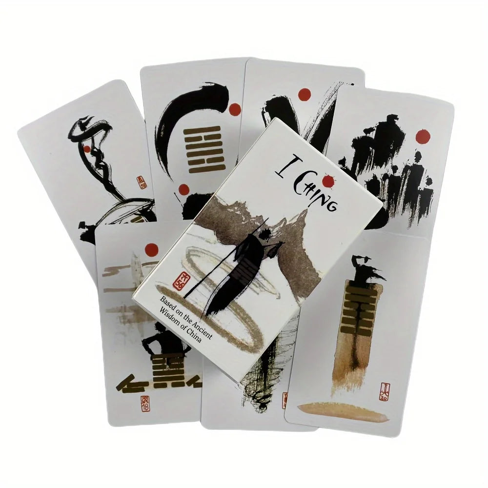 🌸 I Ching Tarot Cards – Wisdom of China 64-Card Oracle Deck, English Visions Divination Edition for Board & Party Games