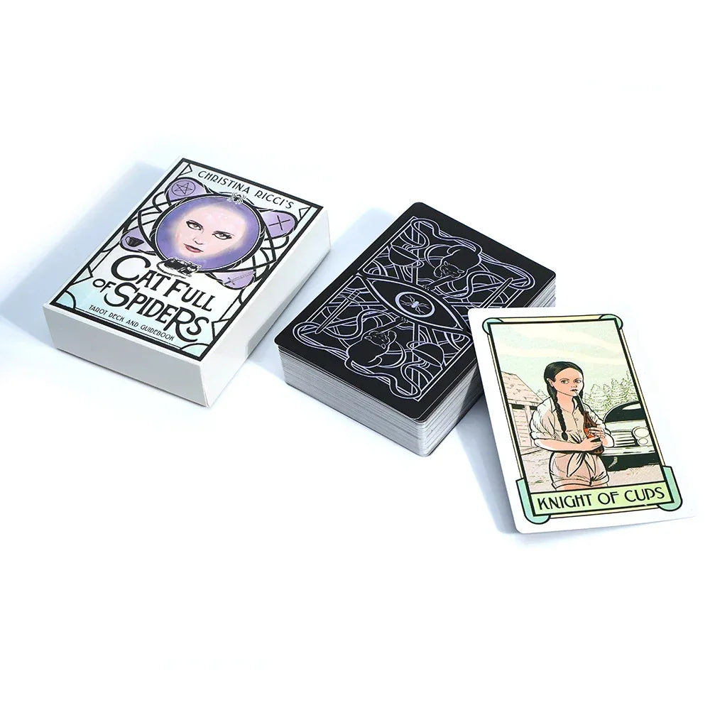 🕷️ Cat Full of Spiders Tarot Deck – 81 Cards Featuring Original Art Inspired by Actress Christina Ricci’s Cinematic Journey