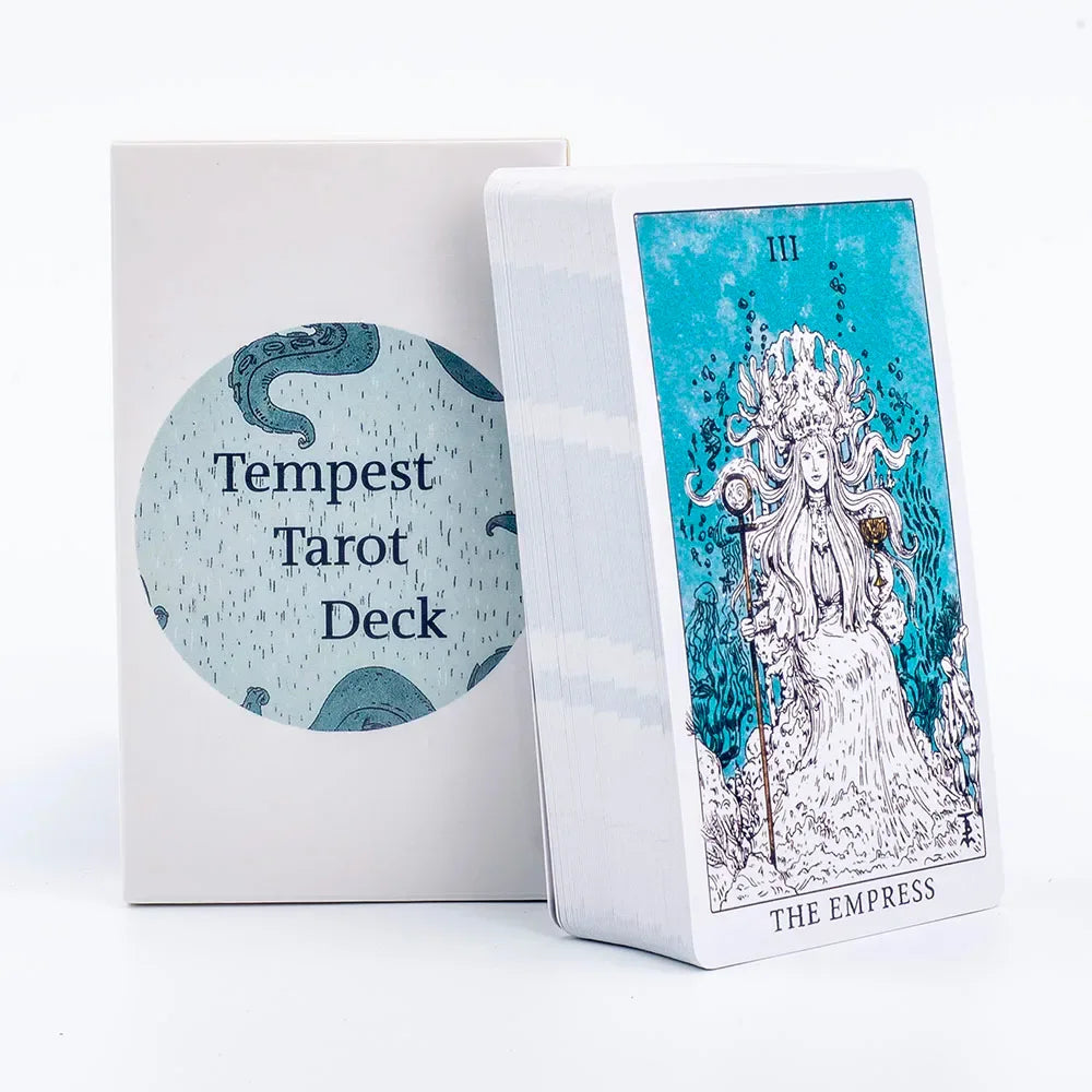 Tempest Tarot Deck – 78 Ocean-Themed Cards with Guidebook for Beginners and Divination