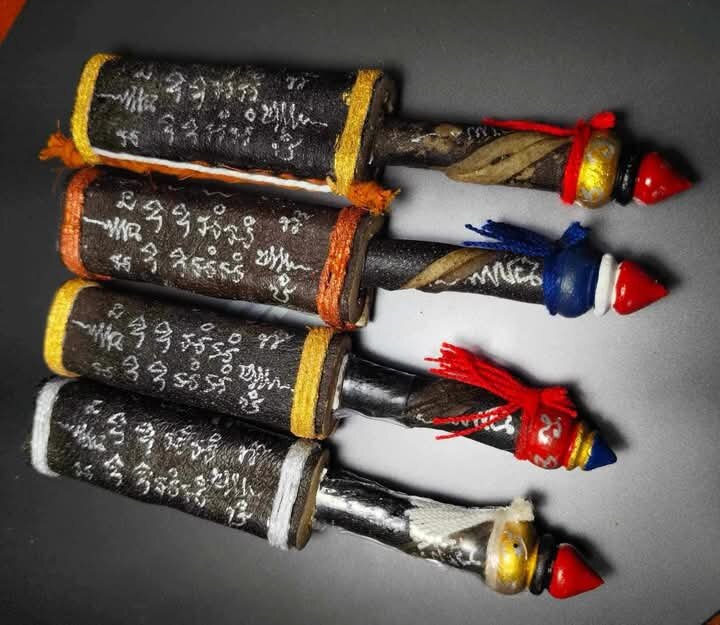 Authentic Meed Mor Leather Knife - Phayak Nuea Duang Empowered by Luang Pu Mahasila & Luang Pho Mian for Supreme Power, Fortune & Prestige Default Title