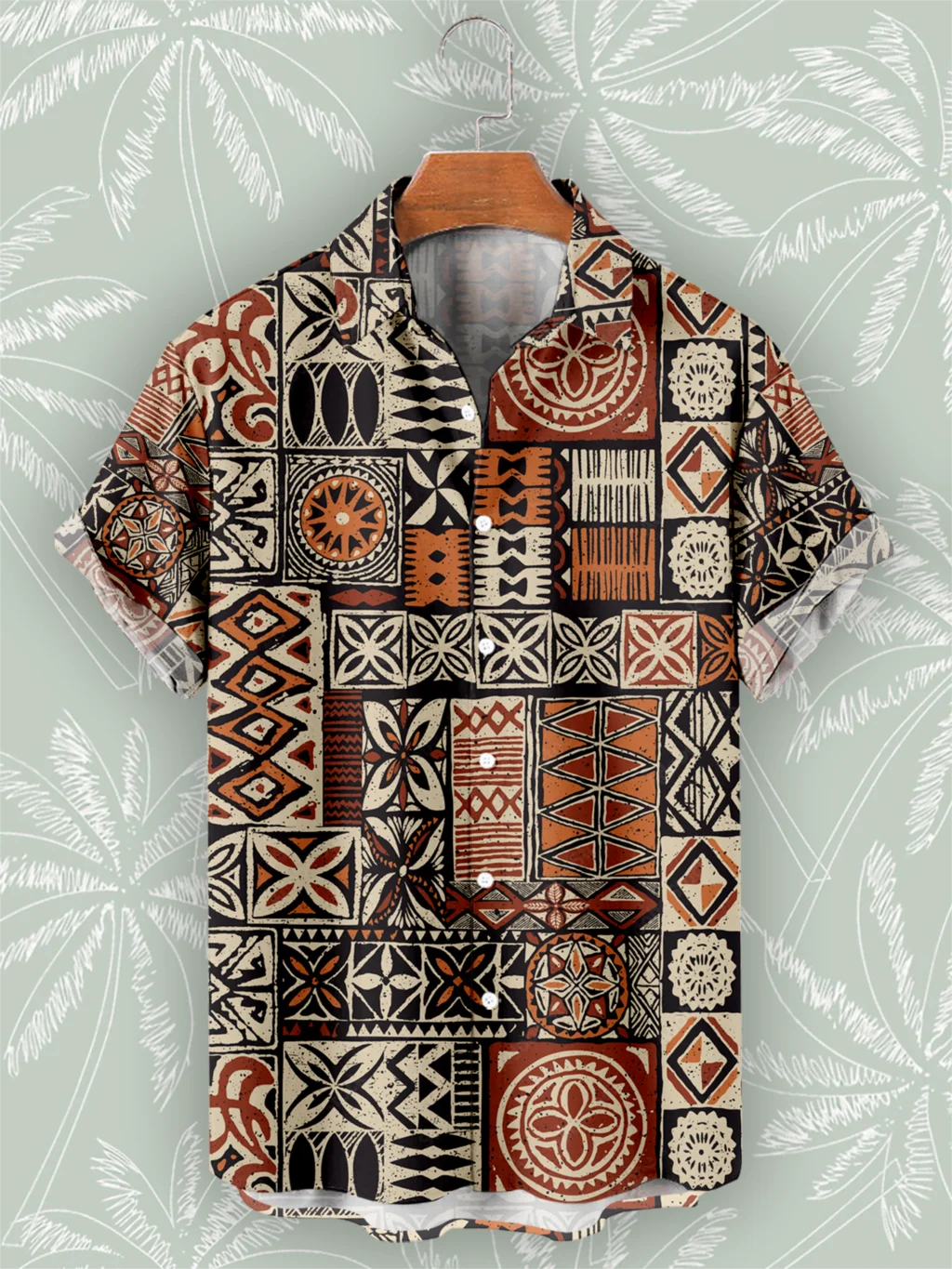 🌍 The Bohemian African Tribe 3D Masterpiece: Premium Men's Retro Short-Sleeve Shirt – High-Definition Tribal Graphic Print, Breathable Summer Beach Fabric, and Sophisticated Oversized Social Silhouette