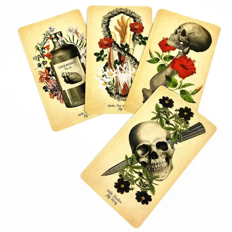 🦴 The Antique Anatomy Tarot Deck – 78 Cards | Vintage Anatomical & Botanical Illustrations | Full-Color English Guidebook Included | Divination, Meditation & Family Board Game | Luxury Foil-Stamped Keepsake Box