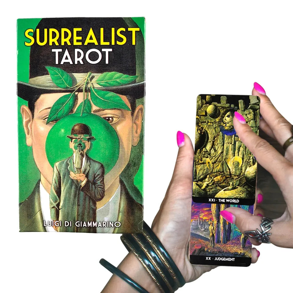 🔮 Surrealist Tarot English Deck – Magical Fate Divination Oracle Cards with Guidebook for Personal & Family Use