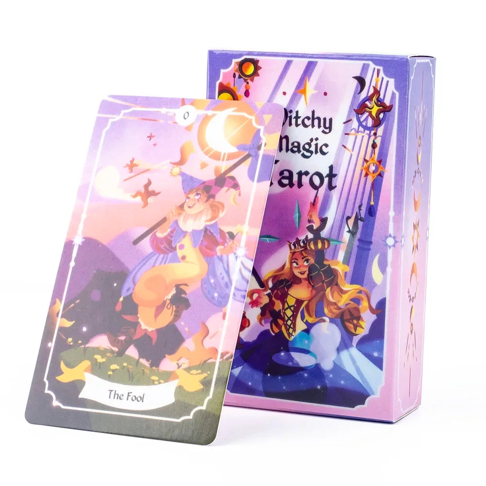 Witchy Magic Tarot Deck – 78 Enchanting Cards for Divination and Board Games
