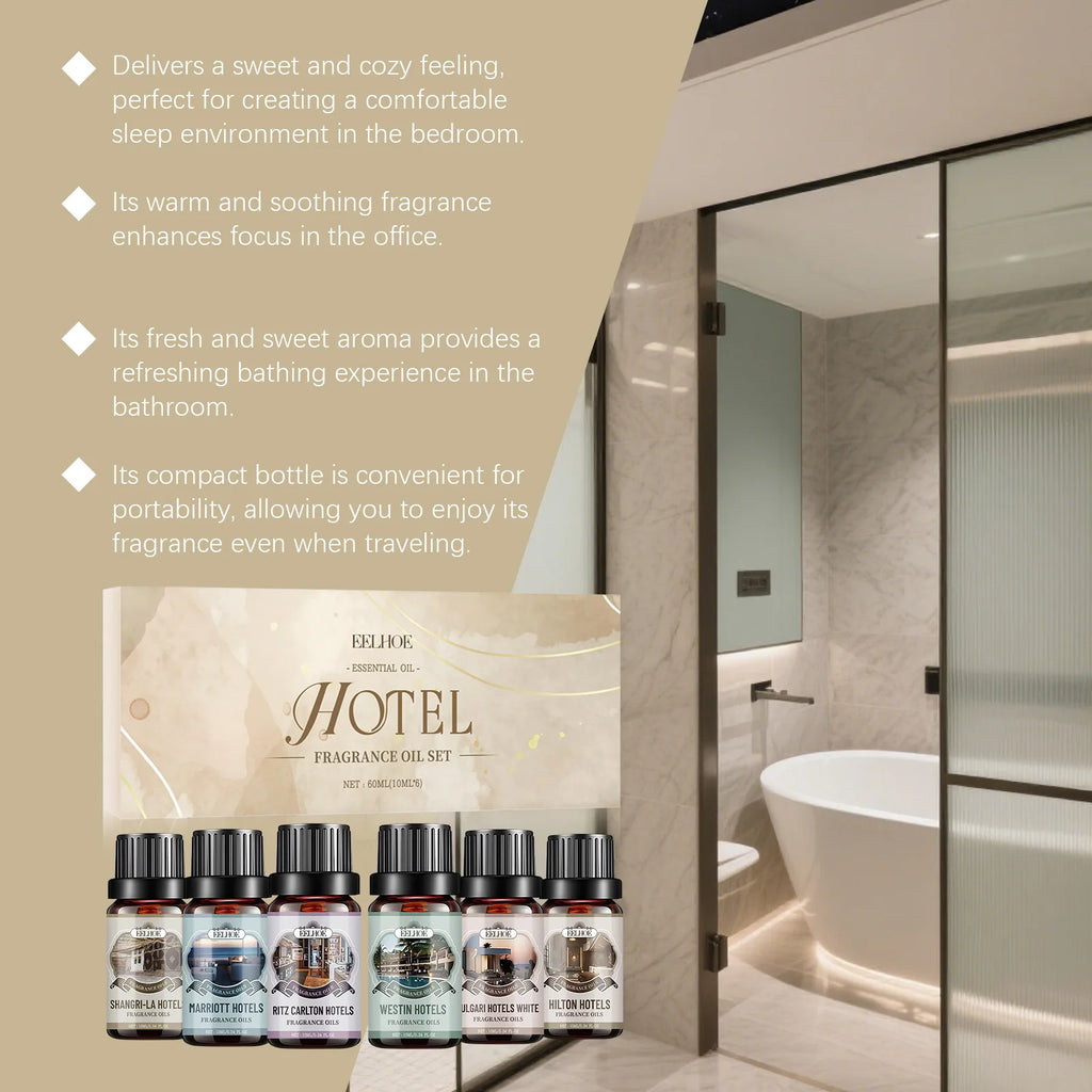 🌿 6 Flavors 10ml Essential Oils Set – Natural Aromatherapy for Diffusers, Humidifiers, and Home Wellness﻿