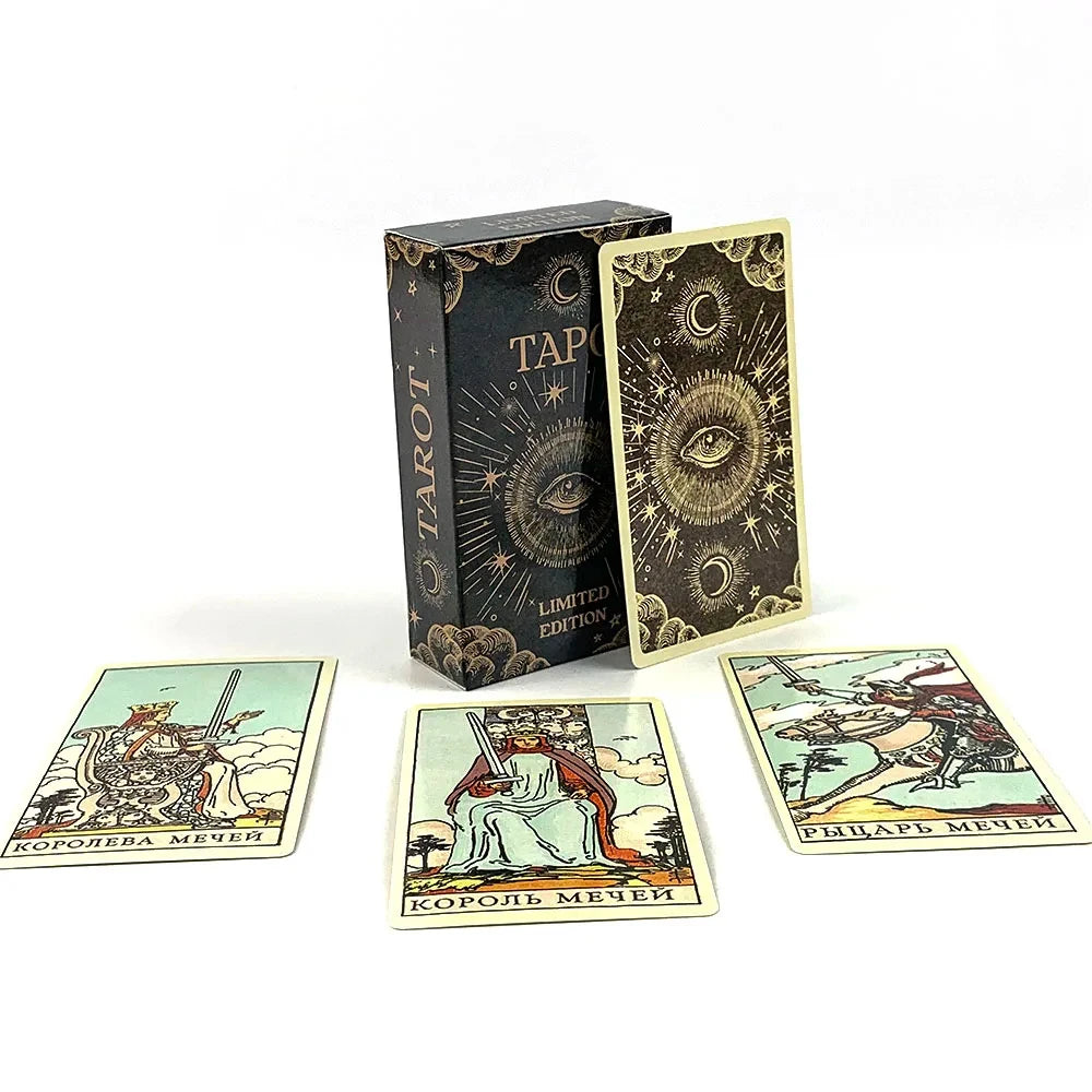 Russian TAPO Limited Edition Tarot Deck – 78 Cards for Fate Divination & Board Game with Guidebook