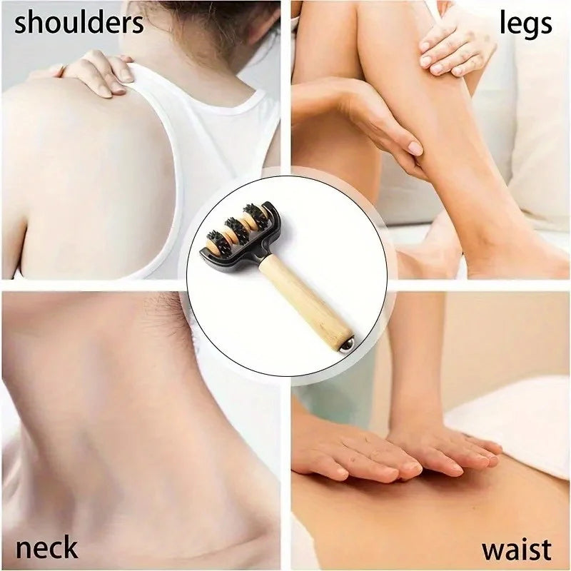 T-Shaped Massage Roller – Multifunctional Deep Tissue Massager for Face, Legs, Abdomen & Body, Portable for Travel and Home Use﻿