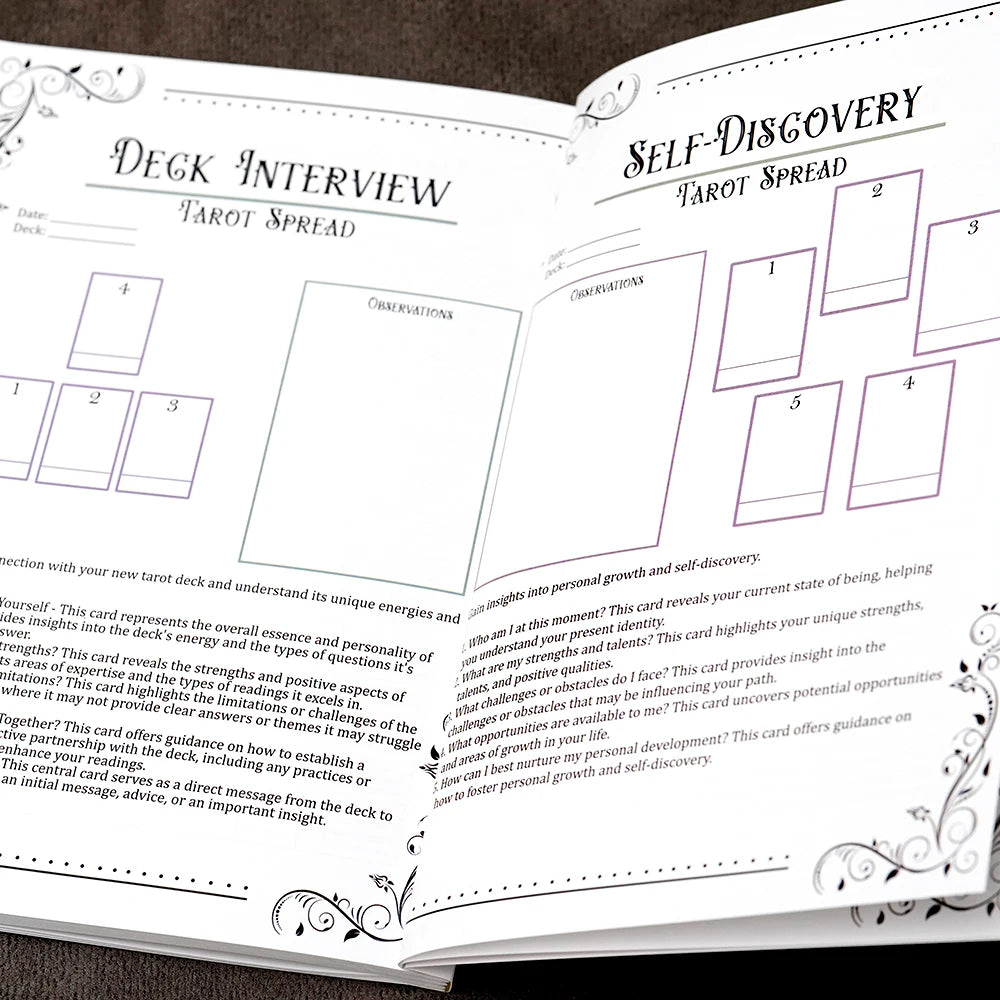 ✨ Tarot Beginner's Guide – 106 Pages Card Meanings, Reading Spreads, Cheat Sheets for Learning and Understanding Tarot