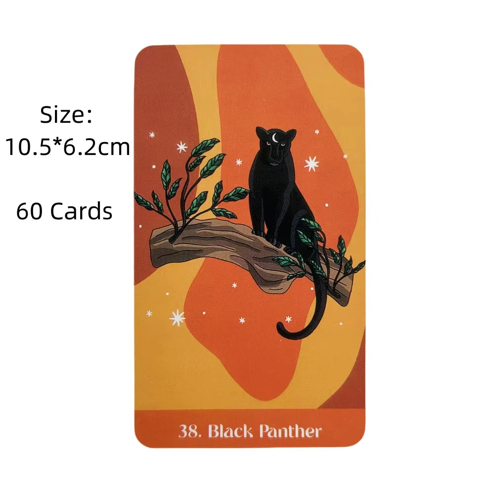 🌟 Spirit Allies Oracle Deck – 60 Cards | Black & Silver Themed | Goddess, Plant, Animal, Crystal & Zodiac Allies | With 80-Page Guidebook | Intuitive Divination & Self-Care Tool