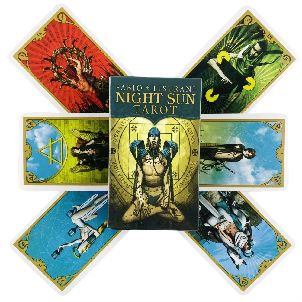 🌙 Night Sun Tarot Cards | 78-Card Oracle Deck | English Visions Divination Edition & Board Playing Games