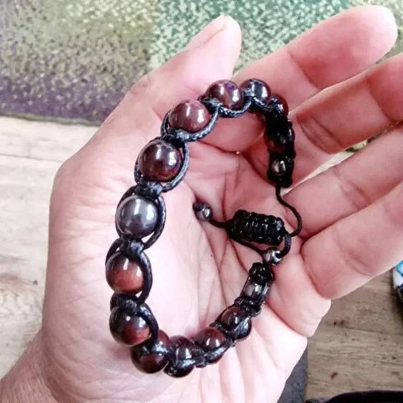 ✨ Raw African Turquoise & Lava Bead Bracelet – Natural Healing Jewelry for Men & Women – Grounding & Spiritual Wellness