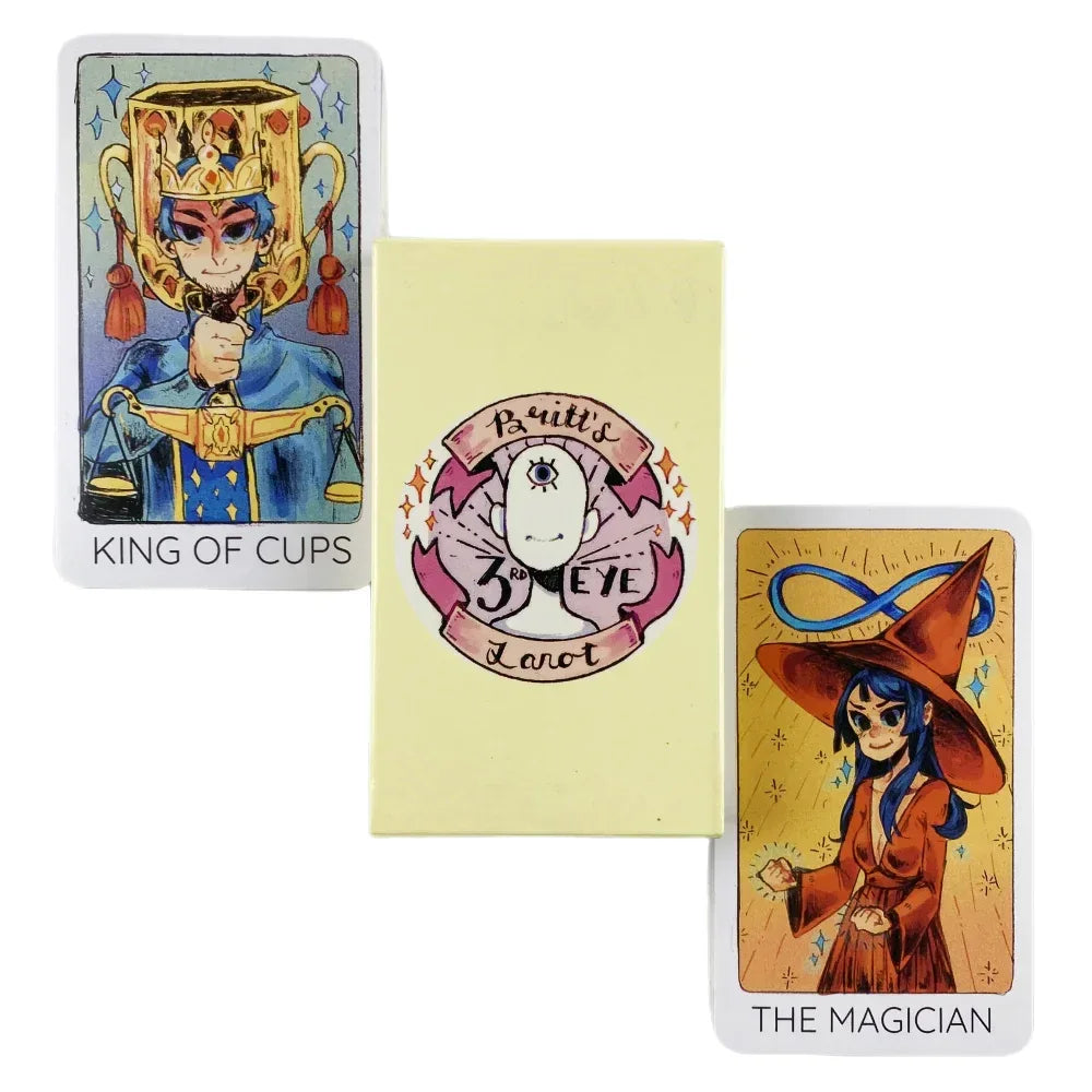 Third Eye Tarot Cards – 78-Card Divination Deck with Modern Minimalist Design for Spiritual Insight & Interactive Party Game