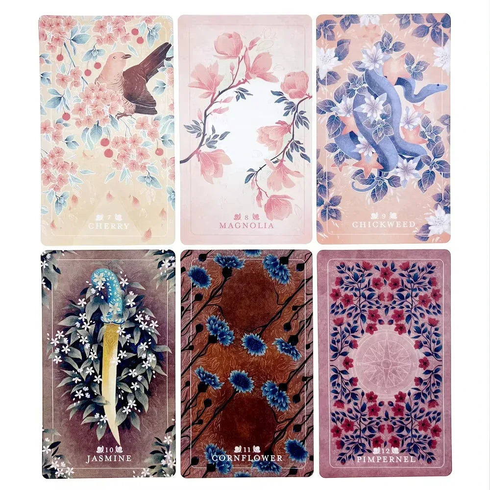 🌿The Seed & Sickle Oracle Deck – 55 Beautiful Botanical Cards Exploring the Cycles of Growth and Rest with Two Guidebooks