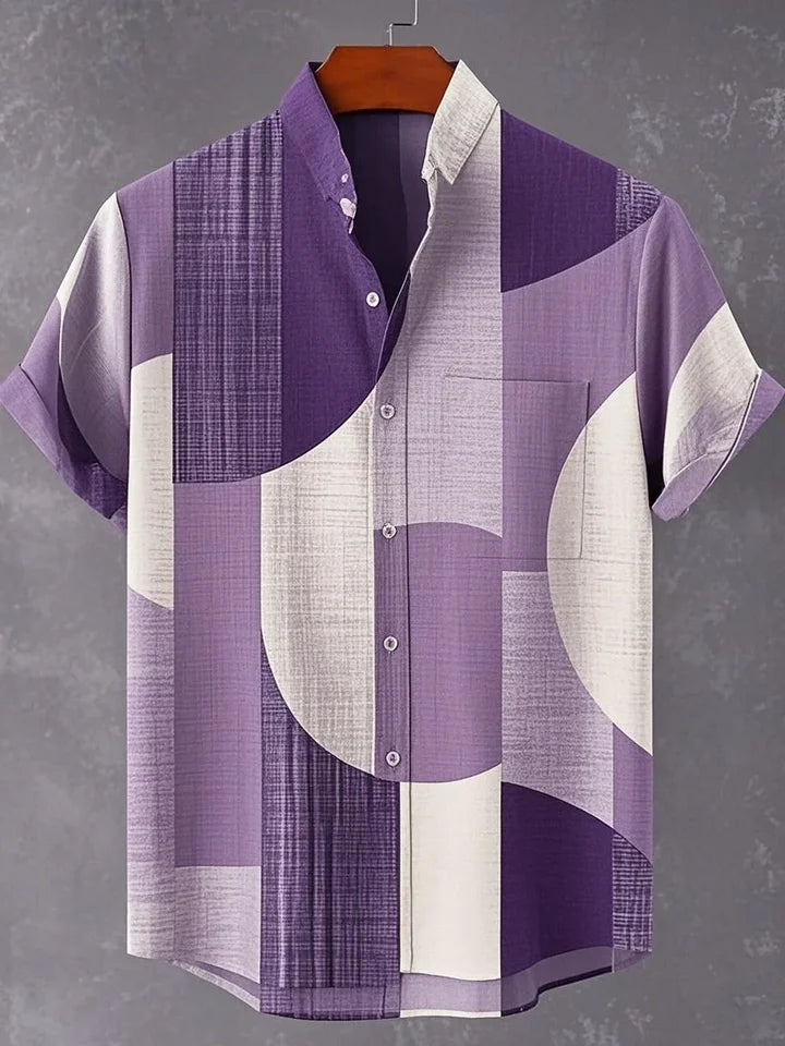 🎉 The Chromatic Horizon 3D Masterpiece: Best-Selling Men's Designer Hawaiian Shirt – High-Definition Multi-Color Print, Breathable Premium Linen-Blend, and Sophisticated Outdoor Party Silhouette