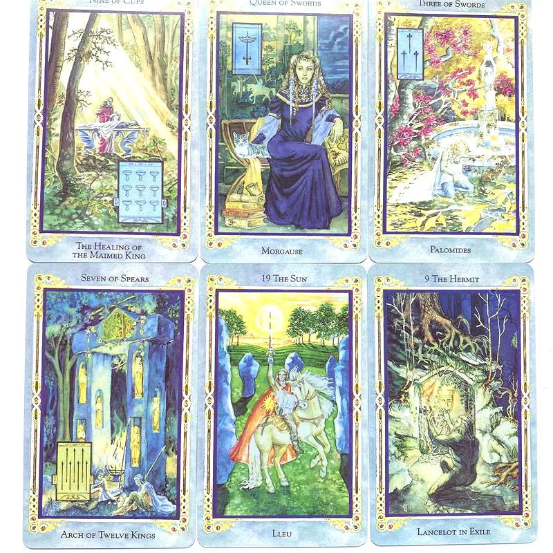 ⚔️ Legend: The Arthurian Tarot Deck – 78 Cards | Stunning Watercolor Art & Celtic Knotwork | Complete Guidebook Included | Family & Party Board Game Edition