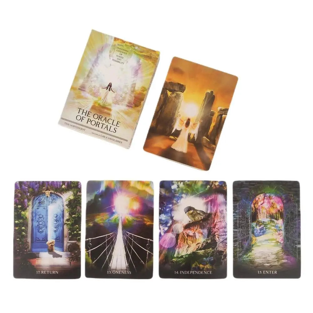 The Oracle Of Portals – 78-Card Tarot Deck for Fate Divination, Beginners & Family Party Board Games