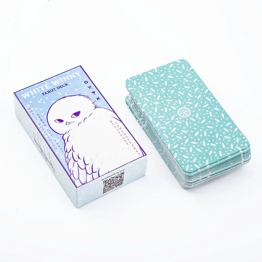🦉 White Winny Tarot – 80-Card Fortune Telling & Divination Deck with PDF Guidebook for Intuitive Readings, Self-Discovery & Party Board Game