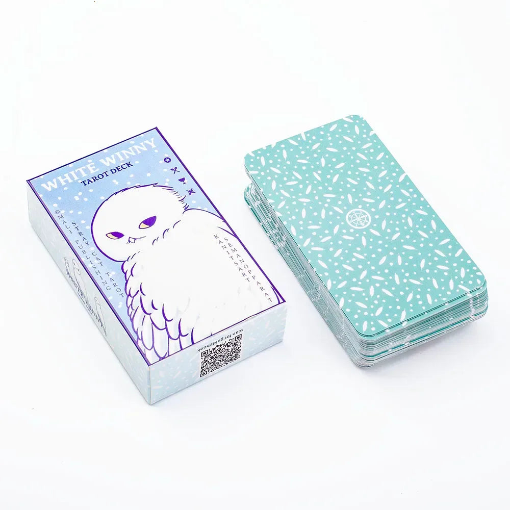 White Winny Tarot Deck - 80-Card Divination Set with PDF Guidebook for Intuitive Readings, Self-Discovery & Fun Parties