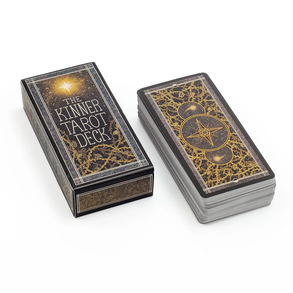 🔮 The Kinner Tarot Deck – Hand-Drawn, Mystical 78 Card English Deck for Personal Spiritual Insight and Board Game Fun