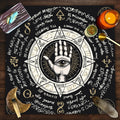 🃏 Mandala Tree of Life Tarot Tablecloth – Sea Velvet Square Butterfly Altar Cloth for Tarot Readings, Terrace Dining & Multi-Purpose Mystic Decor 01