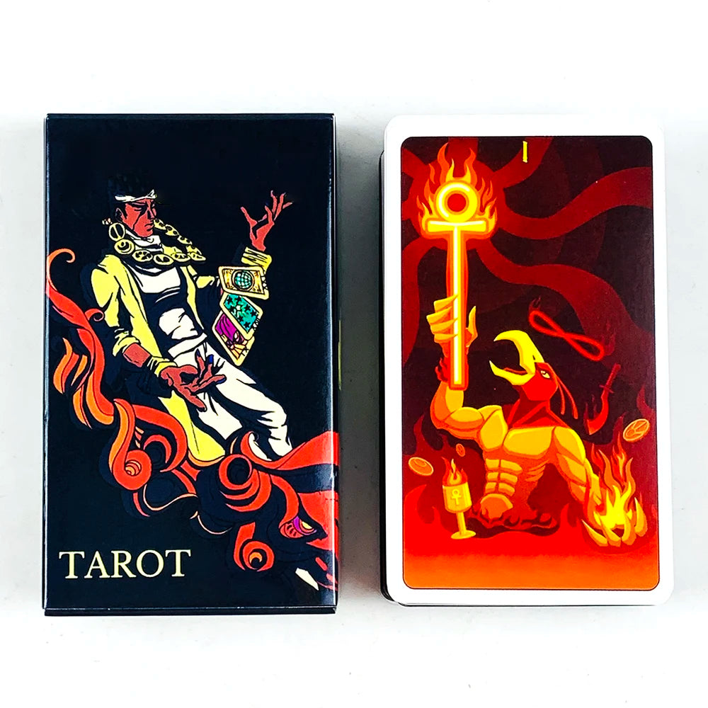 Anime Tarot Cards – 78-Card English Edition with Exquisite Character Art for Divination & Party Games