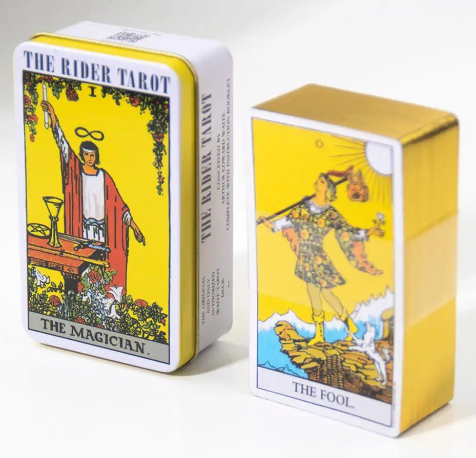 🌙 Moon Compass Tarot Deck – 78 Cards | Gilded Edge | Tin Box | Oracle & Tarot Game | English Edition with Paper Guidebook VIOLET 紫罗兰