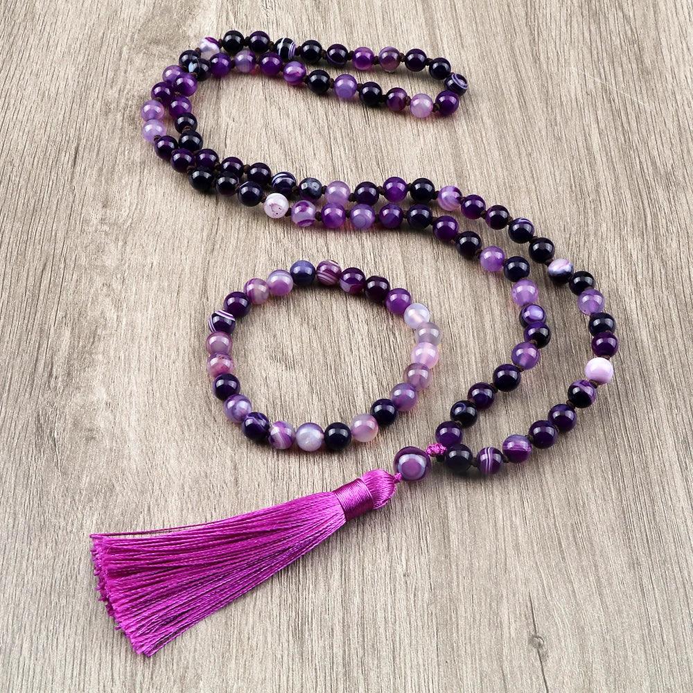 🐯 Natural Tiger Eye Stone Jewelry Set (Necklace & Bracelet): Healing Tassel Pendant & Sweater Chain – Confidence, Wealth & Protection Crystal for Women