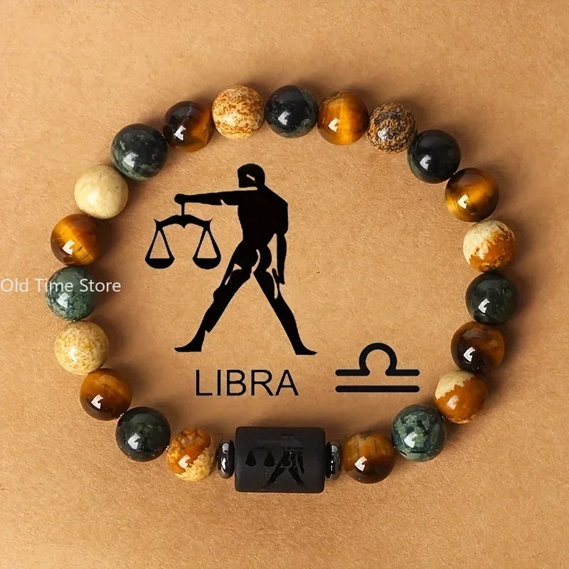 🐅 The "Cosmic Warrior" Zodiac Bracelet: Golden Tiger Eye Constellation Talisman (Men & Women) TP