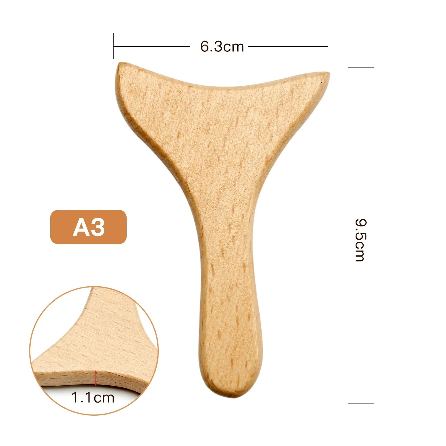 Wood Therapy Face Massager – Face Lifting Maderoterapia Gua Sha Wrinkle Remover, Skin Scraper, Anti-Cellulite Neck Lift Beauty Tool﻿ F