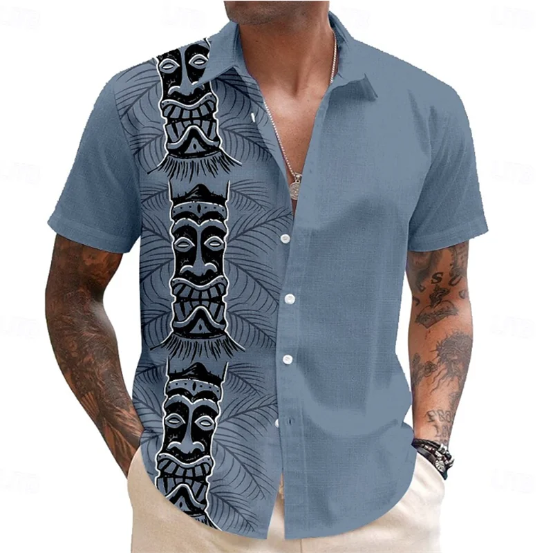 ✨ The Retro White-Dot Masterpiece: Premium Men's Casual Short-Sleeve Shirt – High-Definition Polka Dot Digital Print, Ultra-Breathable Lightweight Fabric, and Sophisticated Vintage Holiday Silhouette