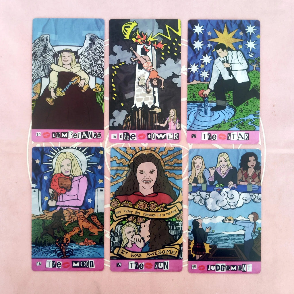 🎬 Mean Girls Tarot Deck – 78 Cards | Full English Version | Psychological & Movie-Themed | 12 x 7 cm | Fun Divination & Board Game for Beginners and Fans