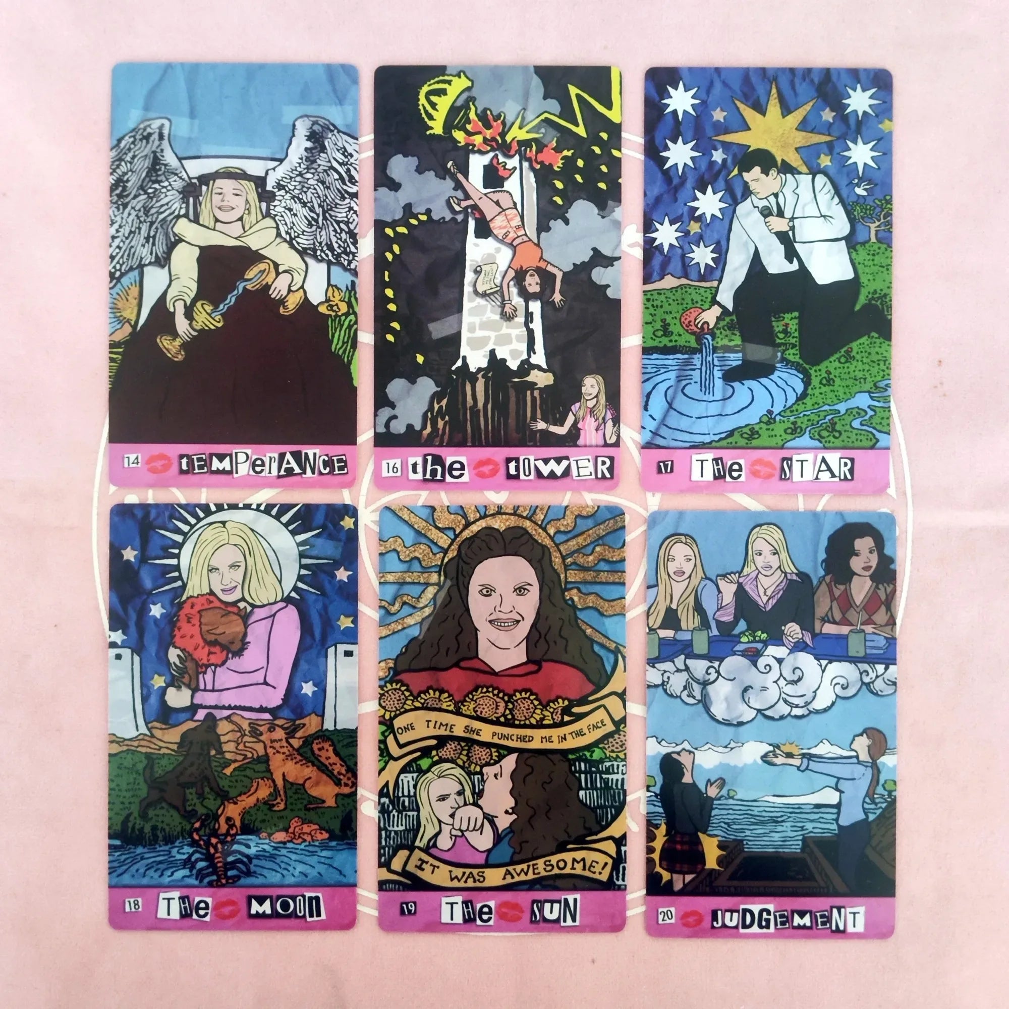 🎬 Mean Girls Tarot Deck – 78 Cards | Full English Version | Psychological & Movie-Themed | 12 x 7 cm | Fun Divination & Board Game for Beginners and Fans