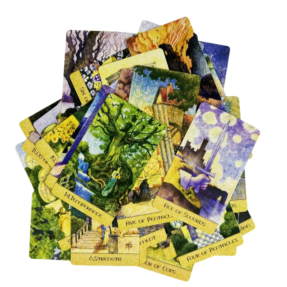 🌷 Fantasy Garden Tarot Cards – 78-Card Oracle Deck for English Visions, Divination & Family Board Game Entertainment