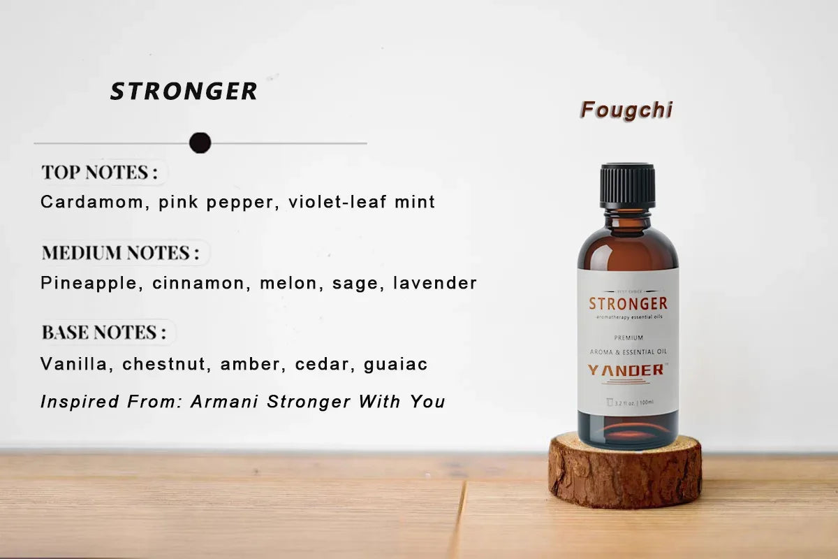 YANDER Essential Oils for Perfume Making - 100ml Fougchi Vanilla Cardamom Male Eau De Parfum