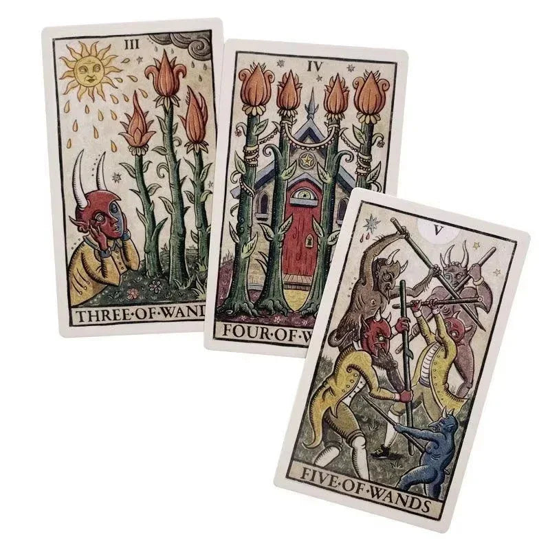 🌙 Trionfi della Luna Tarot Deck – 78 Cards | English Edition with Guidebook | Fortune Telling & Divination | Travel-Friendly, Reversed, Chakra & Zodiac Insights
