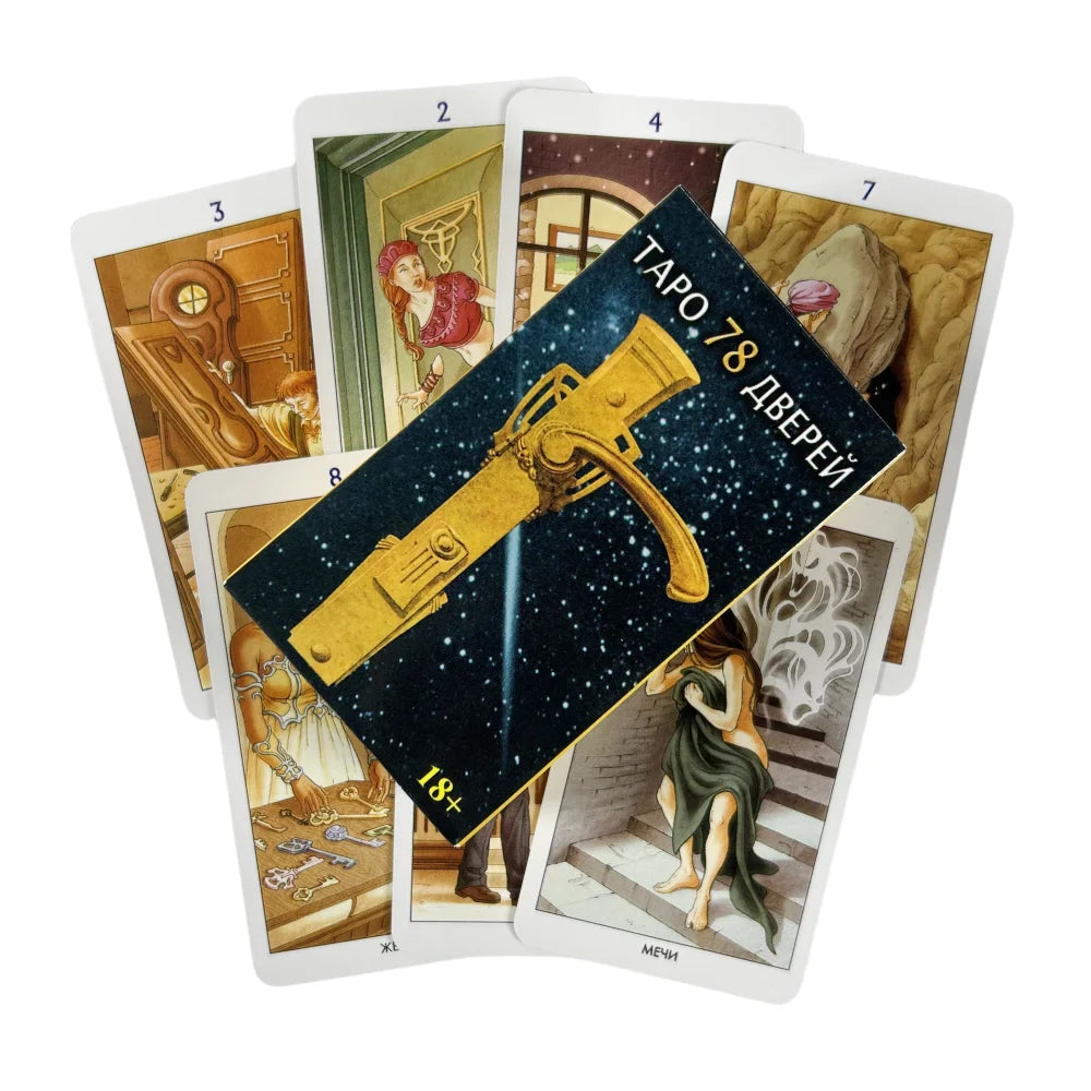 ✨ Russian TAPO Tarot Of The 78 Doors – Oracle Visions Deck for Divination, Board Games & Party Entertainment