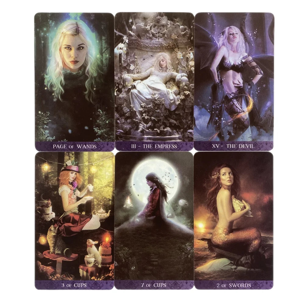 🌙 Tarot De La Nuit – 79-Card Deck with English Visions for Divination, Board Games, and Party Play